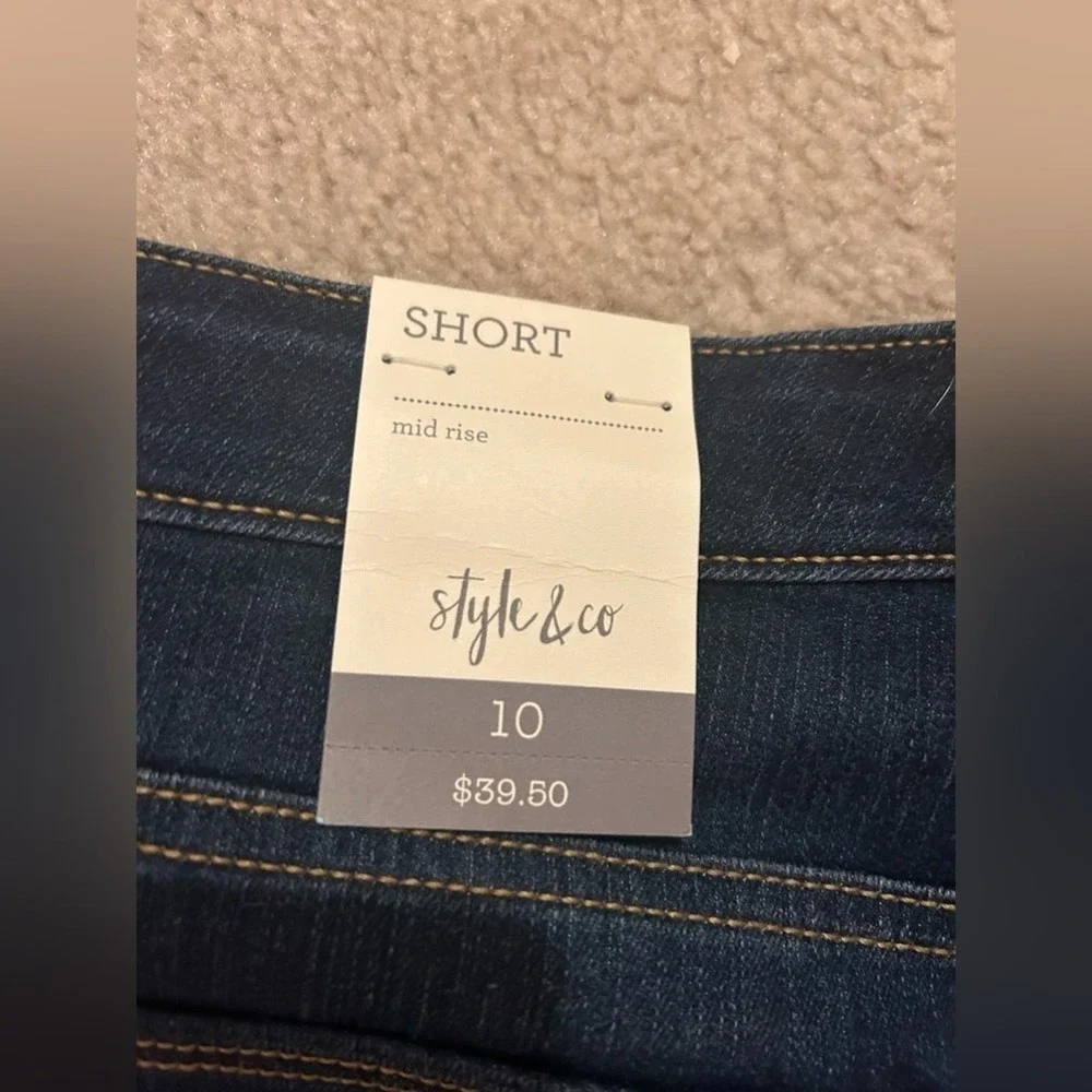 NWT - Style & CO. Size 10 Summer Vacation Bermuda Short Jean Denim - Picture 5 of 6